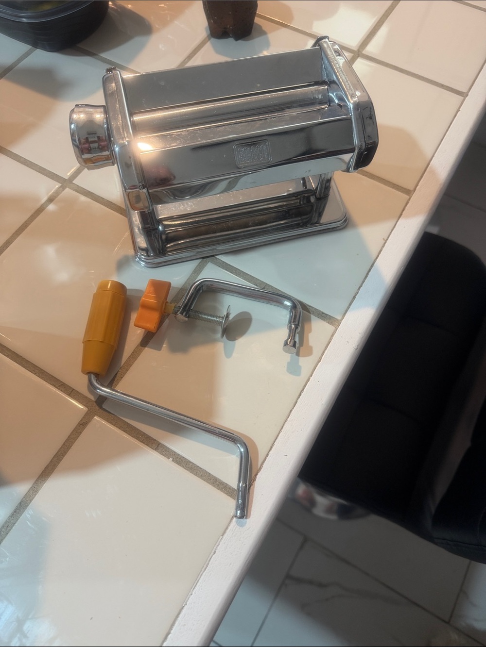 Amaco Craft Pasta Machine - silver with Yellow Handle - Picture 6 of 6